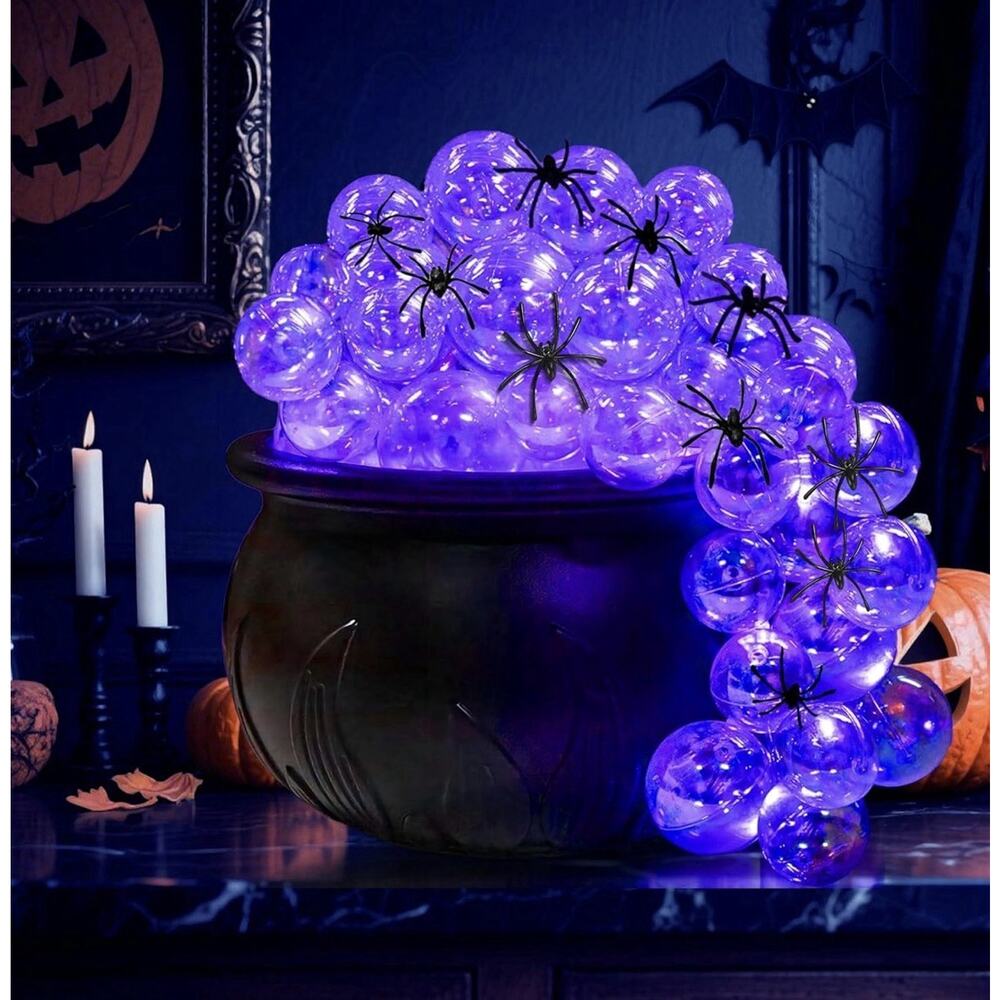 LED Halloween Bubbling Cauldron Set – Hocus Pocus Party Decor New